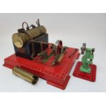 A Mamod twin cylinder superheated steam engine, S.E.3,. boxed