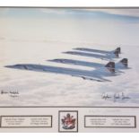 Concorde memorabilia: The Four Concordes, photograph signed by two of the original senior Concorde