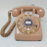 A pink US 500 dial telephone Converted