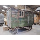 A late 19th/early 20th century roadman's living van, possibly by Eddison, of traditional plank