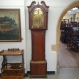 A longcase clock, the 30.5 cm arched square dial signed Harrison, Liverpool, the chapter ring with