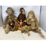 Various plush monkey toys (11)