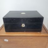 A mahogany box, 44 cm wide, and various other boxes (box)