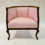 A mahogany tub chair 59 cm Wide 60 cm Deep 69 cm Tall
