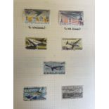 An aviation thematic group of stamps and a small group of covers