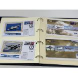 Assorted aviation First Day Covers, and similar items in three albums and loose