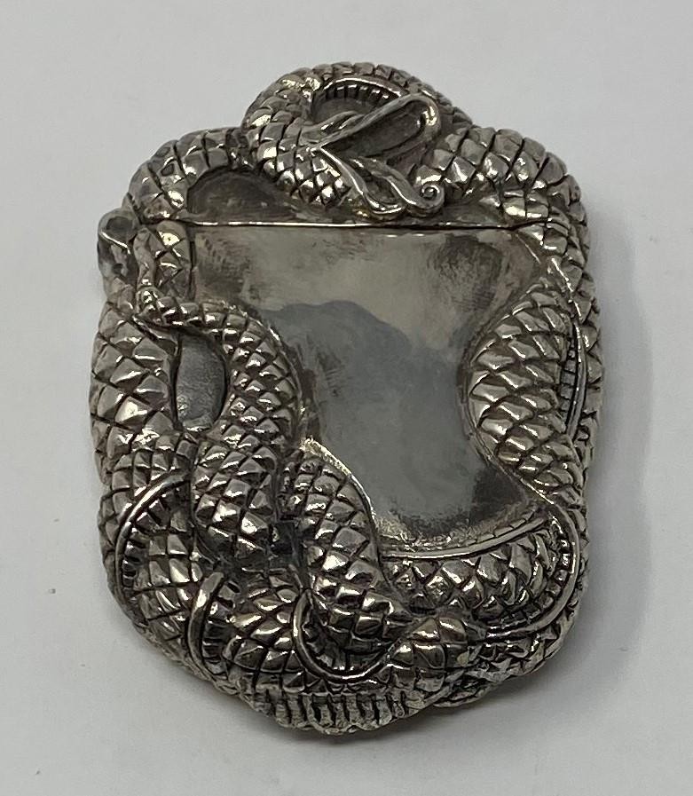 A silver snake vesta This is a modern copy