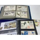 A group of RAF First Day Covers, some signed, in two albums and loose