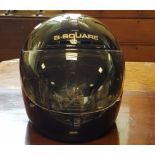 Three motorcycle helmets, and motorcycle clothing (qty)