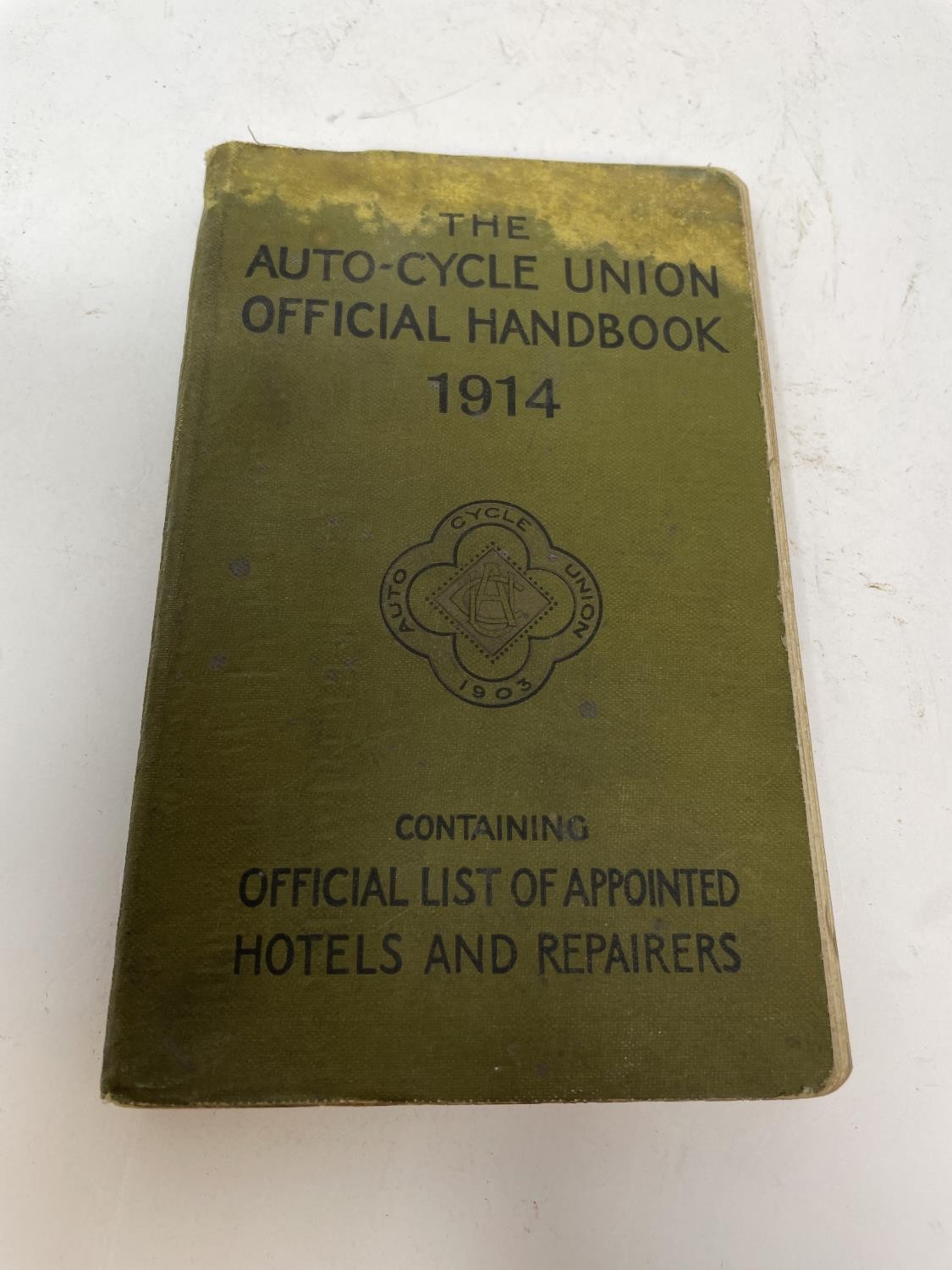 A group of booklets and programmes including The Auto-Cycle Union Offical Handbook 1914, some