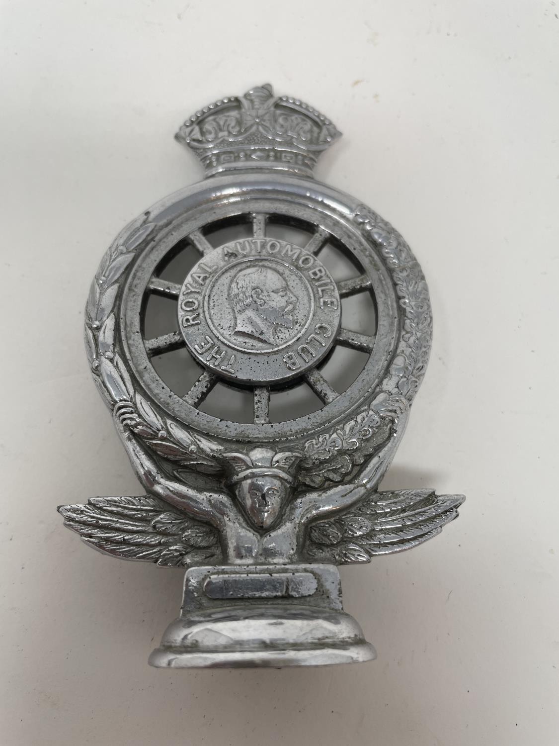 A RAC Associate car badge, another similar, two AA badges and an English XX Club badge (5) - Image 9 of 13