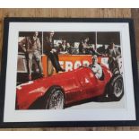 An E Bohm Alfa Romeo F1 signed print, limited edition 1/20, 55 x 71 cm