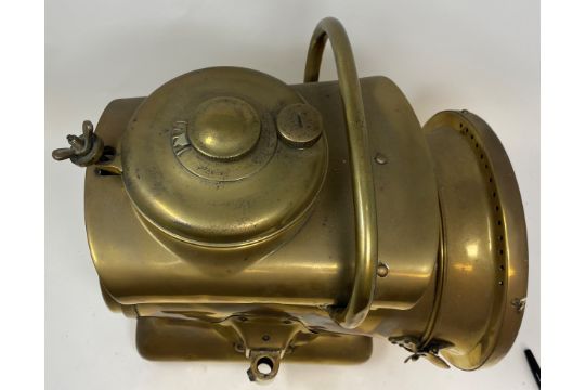 A large brass Lucas King of the Road Head-Light Jos. Lucas Ltd, B'Ham, No. 576, 31 cm high - Image 7 of 7