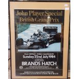 A British Grand Prix 1984 John Player Special poster