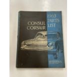 Assorted Ford ephemera including, Capri Mk I brochures, Consul Granada, Consul Corsair, and