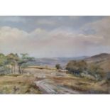 Anne Williams (Devon school), landscape, watercolour, signed, 24 x 35 cm, and its pair (2)