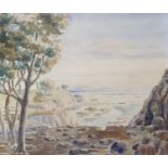 G Bonzani, landscape, watercolour, signed and dated '41, 28 x 35 cm, and three other watercolours by