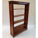 An early 20th century mahogany bookcase, with adjustable shelves, 107 cm wide No back