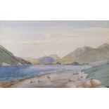 W J Smith, Scottish Loch, watercolour, signed and dated, 30 x 47 cm and three other watercolours (4)