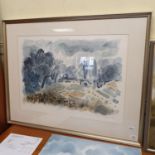 Sheila Querre, landscape, watercolour, signed in pencil and dated '85, 45 x 62 cm