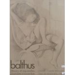 An art exhibition poster, Balthus Dessins et Aquarelles, 21st October-30th November, 67 x 53 cm