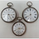 A Victorian silver open face pocket watch, with subsidiary seconds dial, signed J G Graves