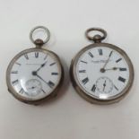 A Victorian silver open face pocket watch, with subsidiary seconds dial, signed Lancashire Watch