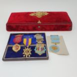 A silver gilt masonic medal, three other masonic medals, and various other related items (qty)