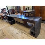A large Chinese stained wood altar table, 271 cm wide