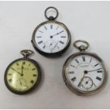 A Edward VII silver open face pocket watch, with subsidiary seconds dial, signed J G Graves