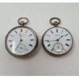 A Victorian silver open face pocket watch, with subsidiary seconds dial, signed J G Graves