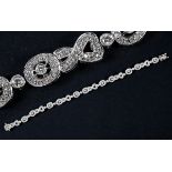 An 18ct white gold diamond set bracelet