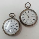 A Edward VI silver open face pocket watch, with subsidiary seconds dial, signed C G Banks