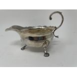 A George III silver sauce boat, London 1777, 5.4 ozt