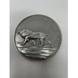 An Army Rifle Association (Royal Tank Corps) silver medallion, decorated a lion, inscribed and dated