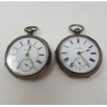 A Victorian silver open face pocket watch, with subsidiary seconds dial, signed M Steinart