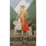Reproduction French poster, En Savoie Brides Les Bains poster 96 x 57 cm
