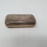 Victorian silver snuff box, Chester 1896