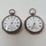 A George V open face pocket watch, with subsidiary seconds dial, signed H Samuel Manchester,