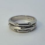 An 18ct white gold and diamond ring, ring size N all in 6.2 g