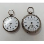 An Edward VII silver open face pocket watch, with subsidiary seconds dial, signed Kendal & Dent