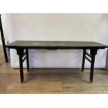 A Chinese painted table, 98 cm wide
