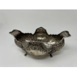 A Victorian Scottish oval silver bowl, Glasgow 1896, 9.8 ozt, 23 cm wide