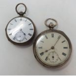 A 19th century silver open face pocket watch, with subsidiary seconds dial, Chester 1899 and a