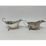 A George V sauce boat, Birmingham 1920, and another sauce boat, 5.1 ozt (2)