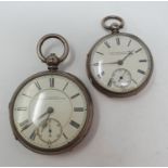 A Victorian silver open face pocket watch, with subsidiary seconds dial, signed Rob McCullagh,