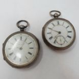 A Victorian silver open face chronograph, Chester 1898 and an open face pocket watch with subsidiary