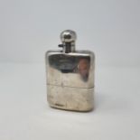 An Edward VII silver hip flask, Sheffield 1904, 8.6 ozt Dent to top, general ware due to use see