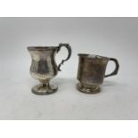 A Victorian silver mug, London 1859, and a silver mug, 7 ozt (2)