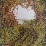 George Tapper, landscape, watercolour, signed, 9 x 9 cm No damage found